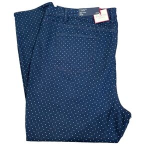 Talbots Slim Ankle Polka dot Jean 22W
